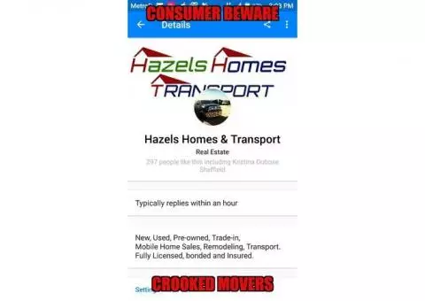 CROOKED MOBILE HOME MOVERS